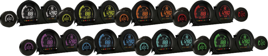 Kit Cuatro Instrumentos HD-03 Pantalla Lcd De Ocho Colores Para Harley Davidson