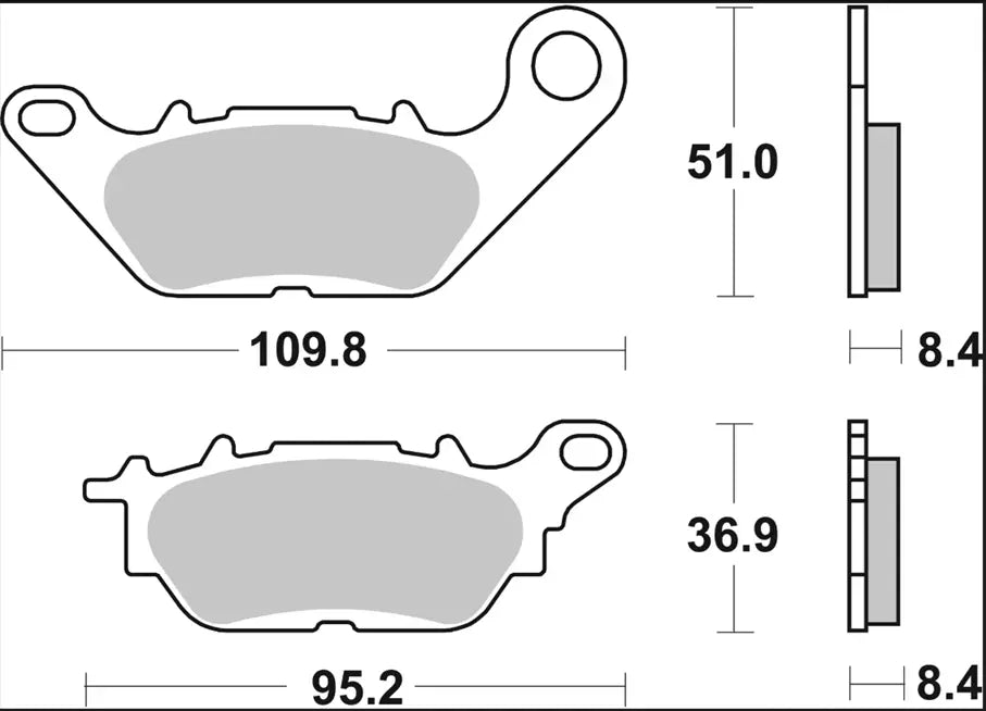 Pastilla de freno carbon ceramico para Yamaha