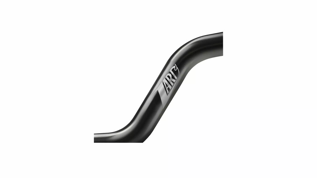 1" Sportlenker in glänzendem Schwarz, mittelgroß, für Harley Davidson