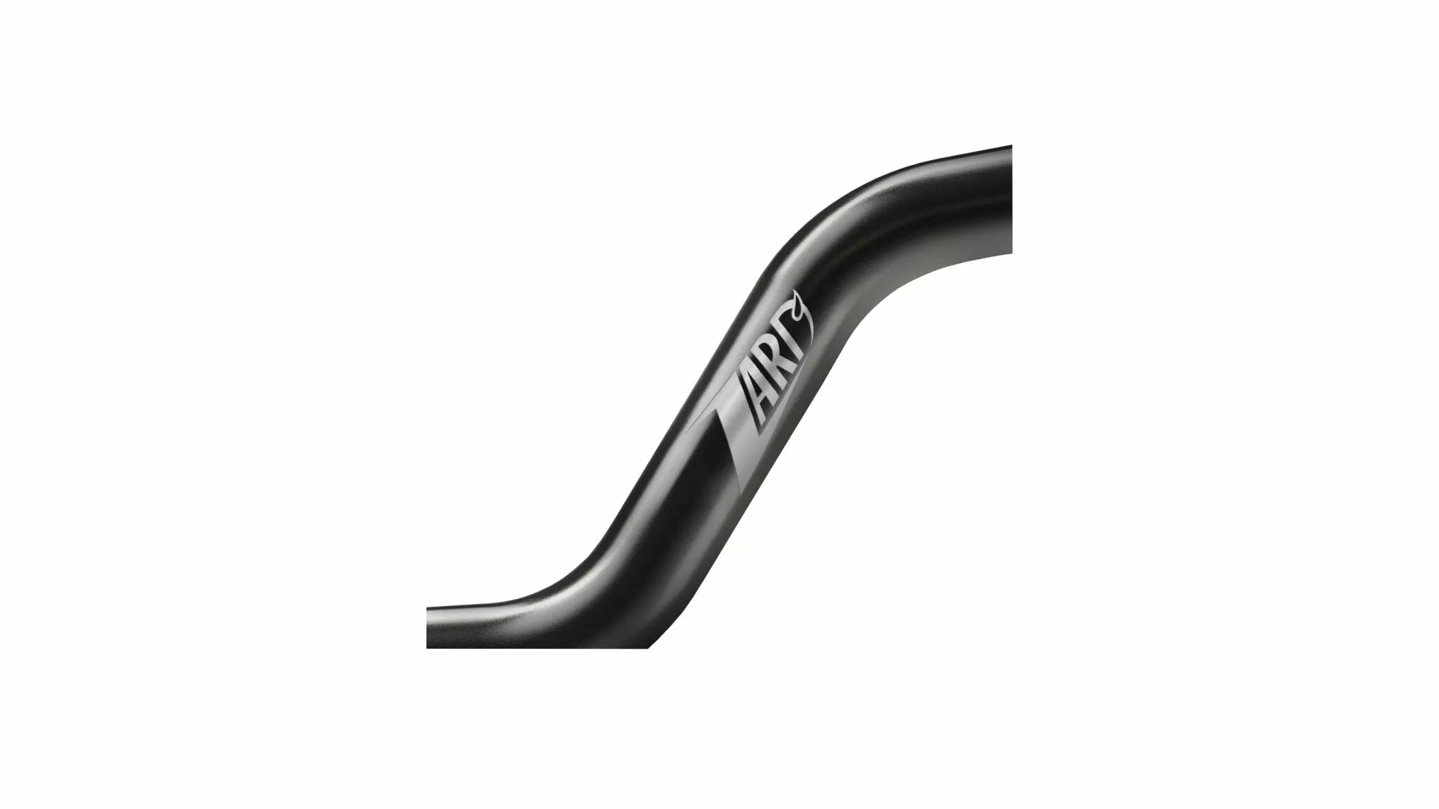 1" Sportlenker in glänzendem Schwarz, mittelgroß, für Harley Davidson