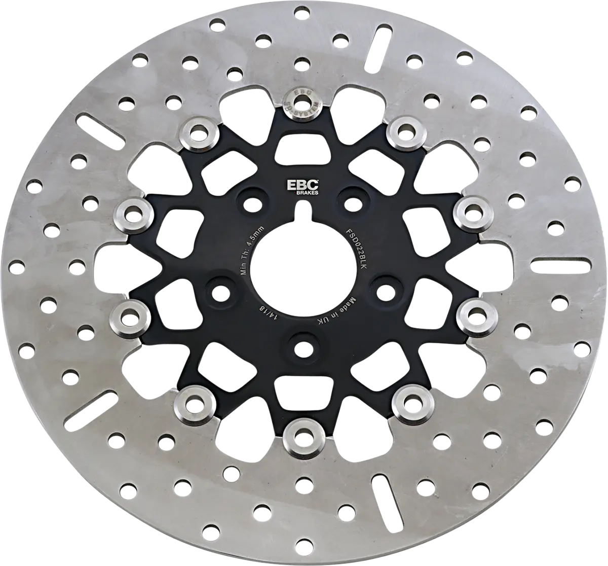 Disco de freno delantero de acero inoxidable serie FSD para Big Twins Freno ROTOR CUSTOM TOURING FR BK