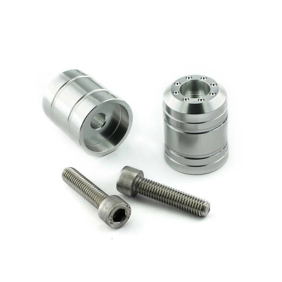 Silver Aluminum Handlebar End Caps for Kawasaki