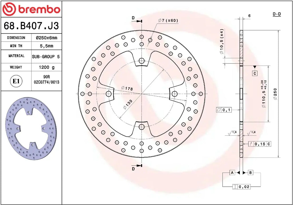 Disco de freno fijo para Kawasaki