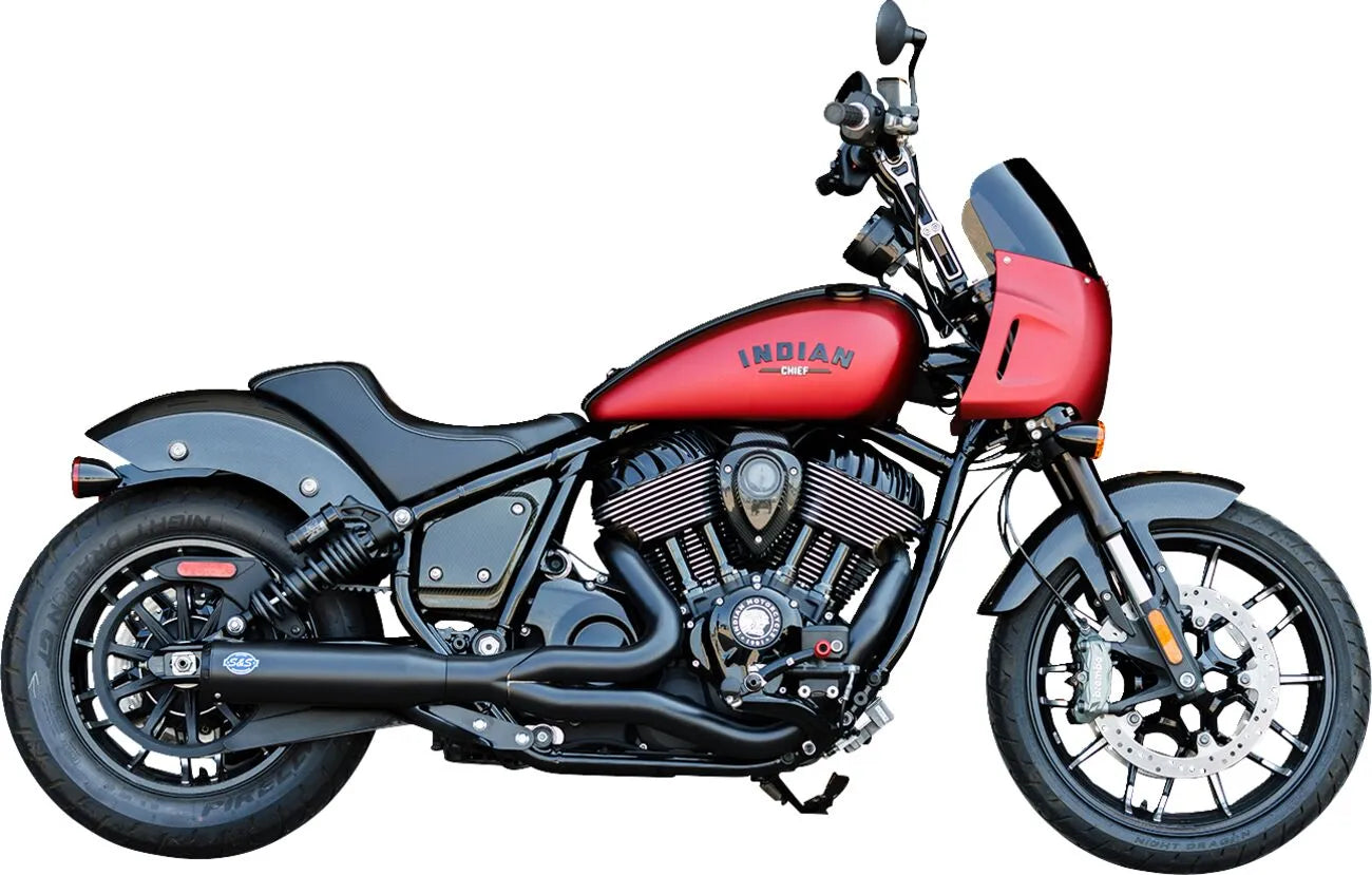 2-in-1 Qualifier Guardian Black Exhaust for Indian Chief