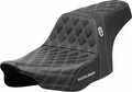 Asiento SDC Performance Grip Costura Plateada Para Harley-Davidson