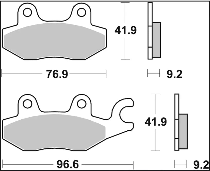 Ceramic brake pad for Aeon, Daelim, Keeway, Kreidler, Kymco, SYM