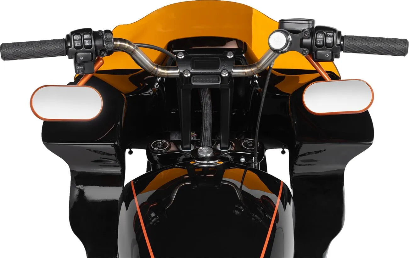 Schwarze Lenkererhöhungen für Harley Davidson