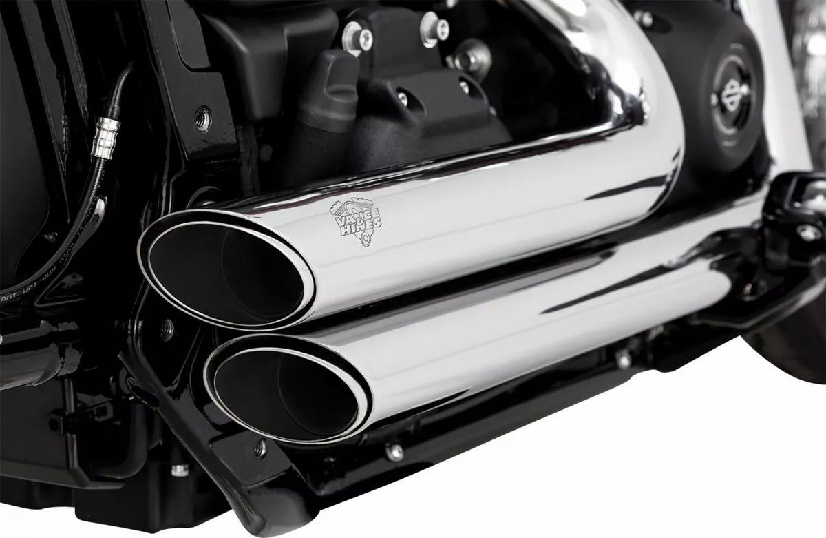 Shortshots Staggered Chrome Exhaust System For Harley Davidson