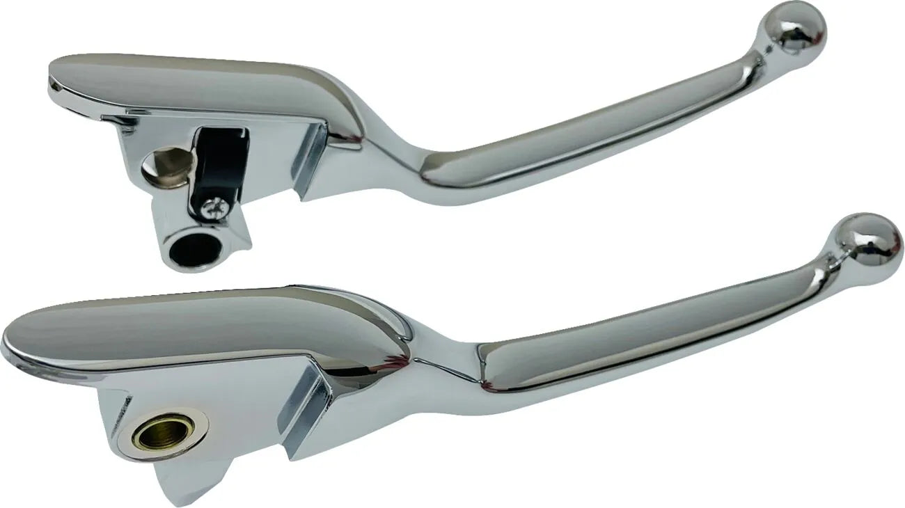 Verchromte Narrow Brems- und Kupplungshebel für Harley Davidson Touring Modelle 08-13