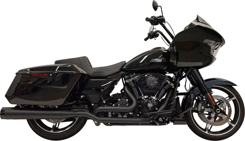 Silenciadores 4.5" Negros Con Tapa Negra Para Harley Davidson FLH 95 En Adelante