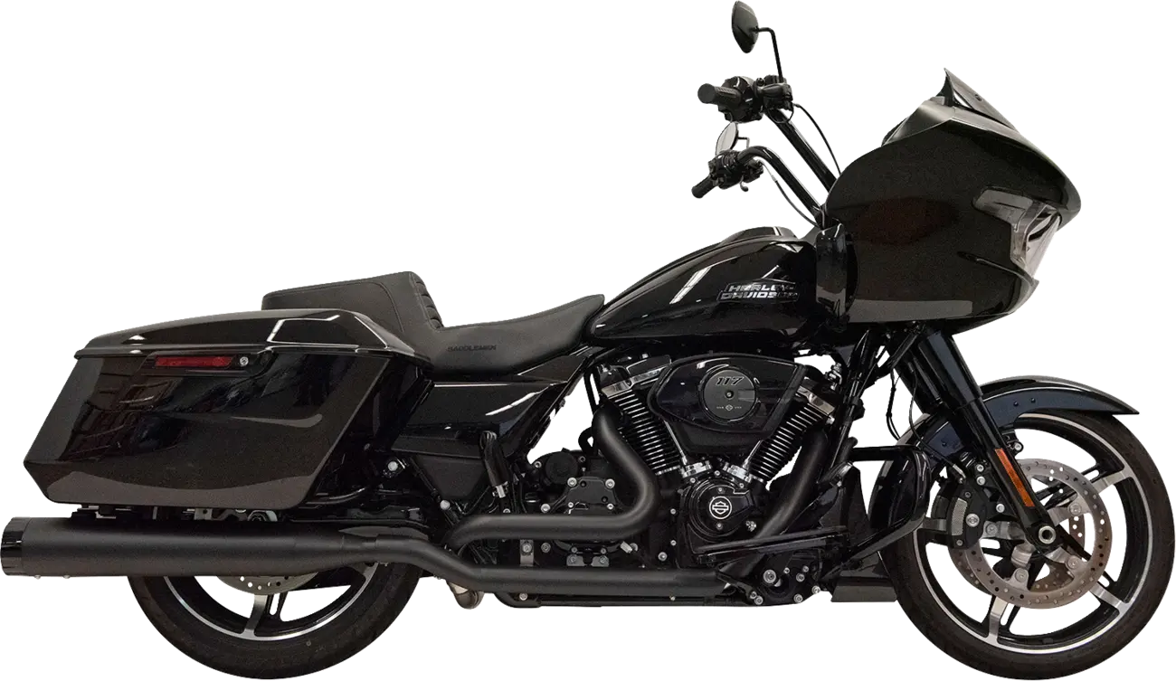 Silenciadores 4.5" Negros Con Tapa Negra Para Harley Davidson FLH 95 En Adelante