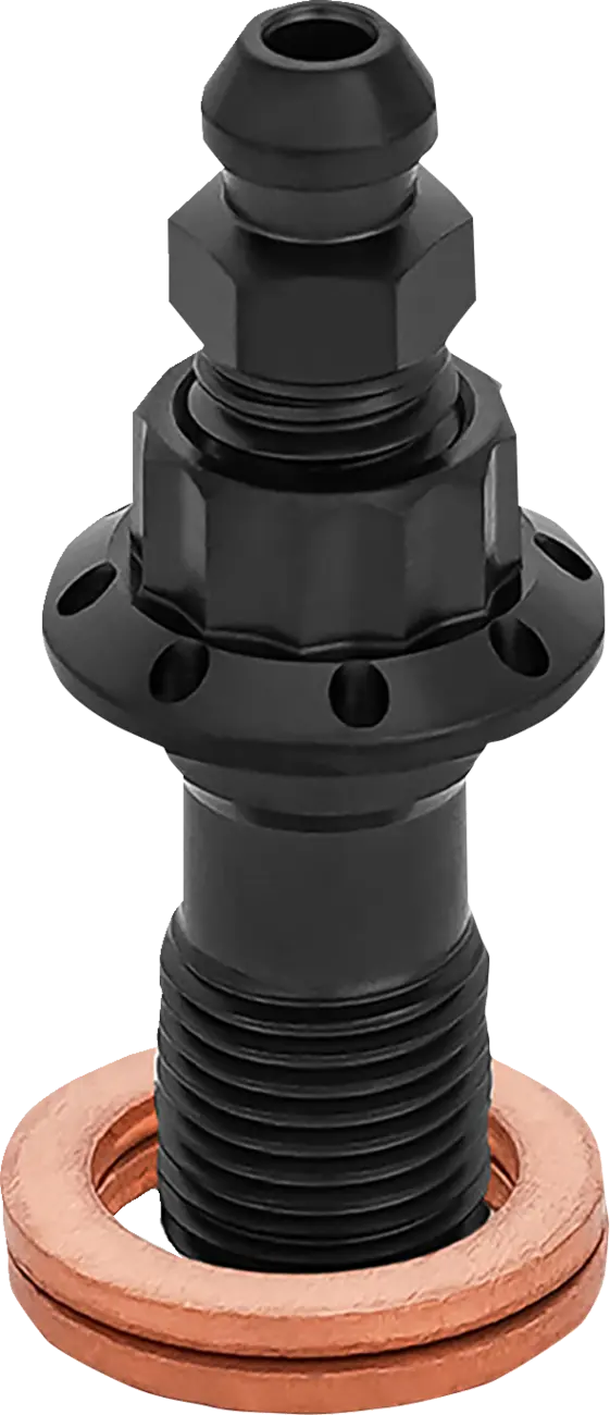 Tornillo banjo purgador negro 10MM para Harley Davidson FLT