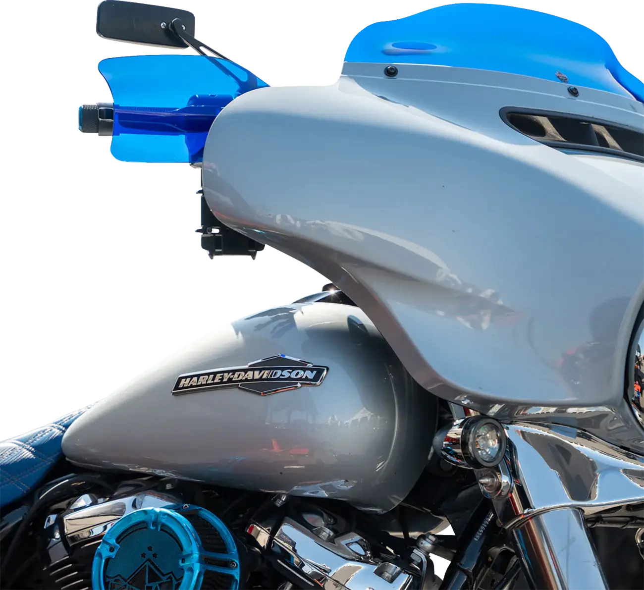 Flare® Handschutz blau für Harley Davidson