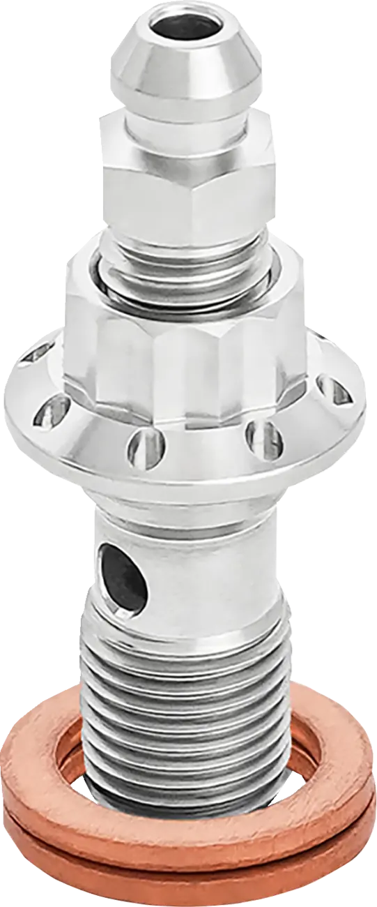 Tornillo banjo purgador pulido 10MM para Harley Davidson FLT