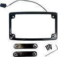 Black curved illuminated license plate holder for Harley Davidson