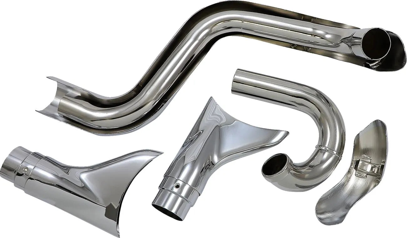Escapes 2 en 2 Cobra cola de pez para Harley-Davidson Softail
