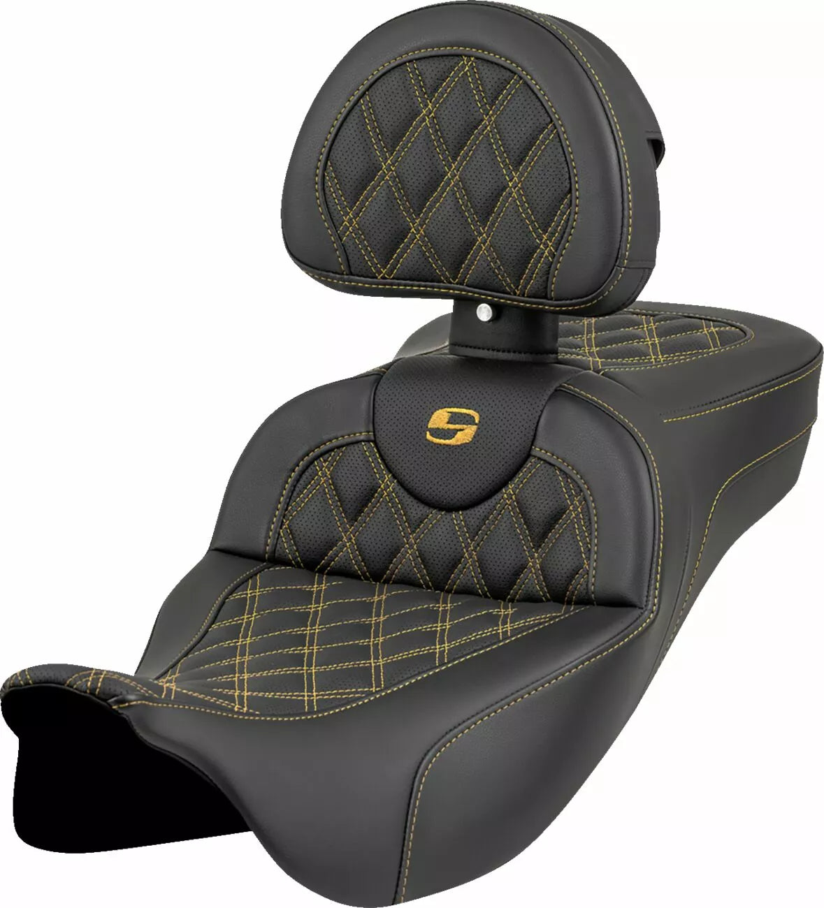 Roadsofa LS Ext RCH Seat Gold Stitching for Harley-Davidson