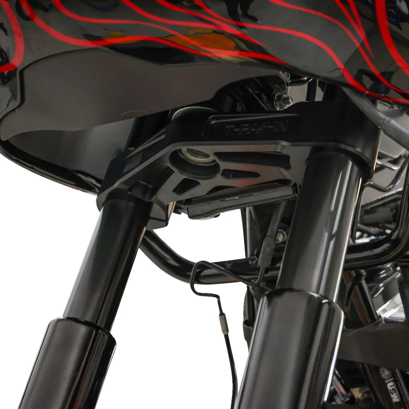 Schwarze untere Klemmen für Harley Davidson