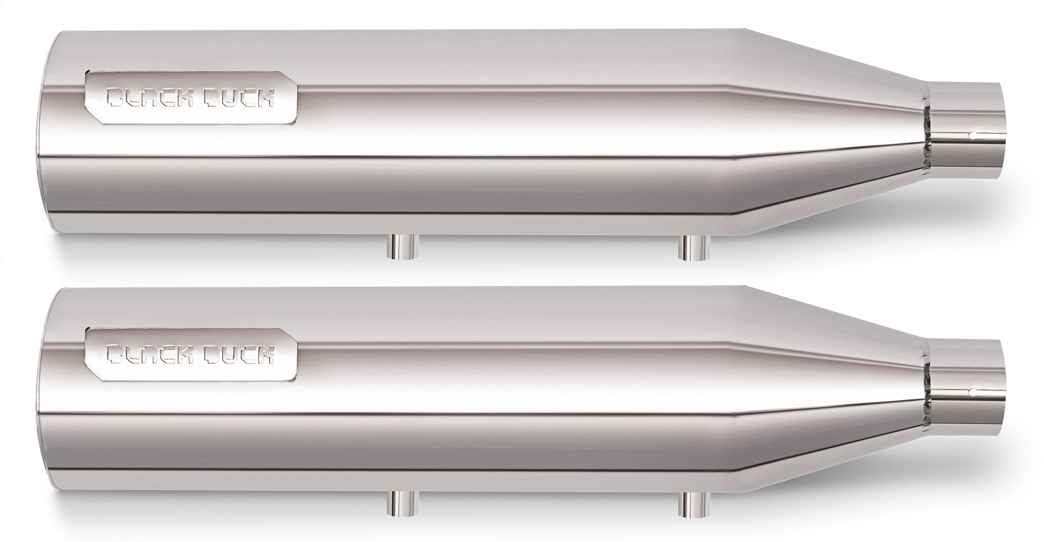 Black Duck, Raidrunner Silenciosos Cromo Para Harley Davidson Sportster