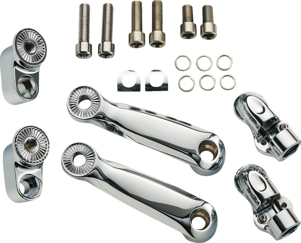 Adjustable chrome passenger footrest for Indian