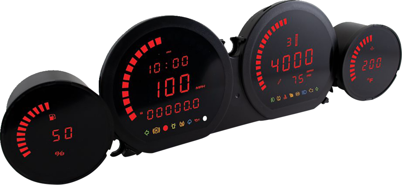 Kit Cuatro Instrumentos HD-03L Led Para Rojo Harley Davidson 2014-2022