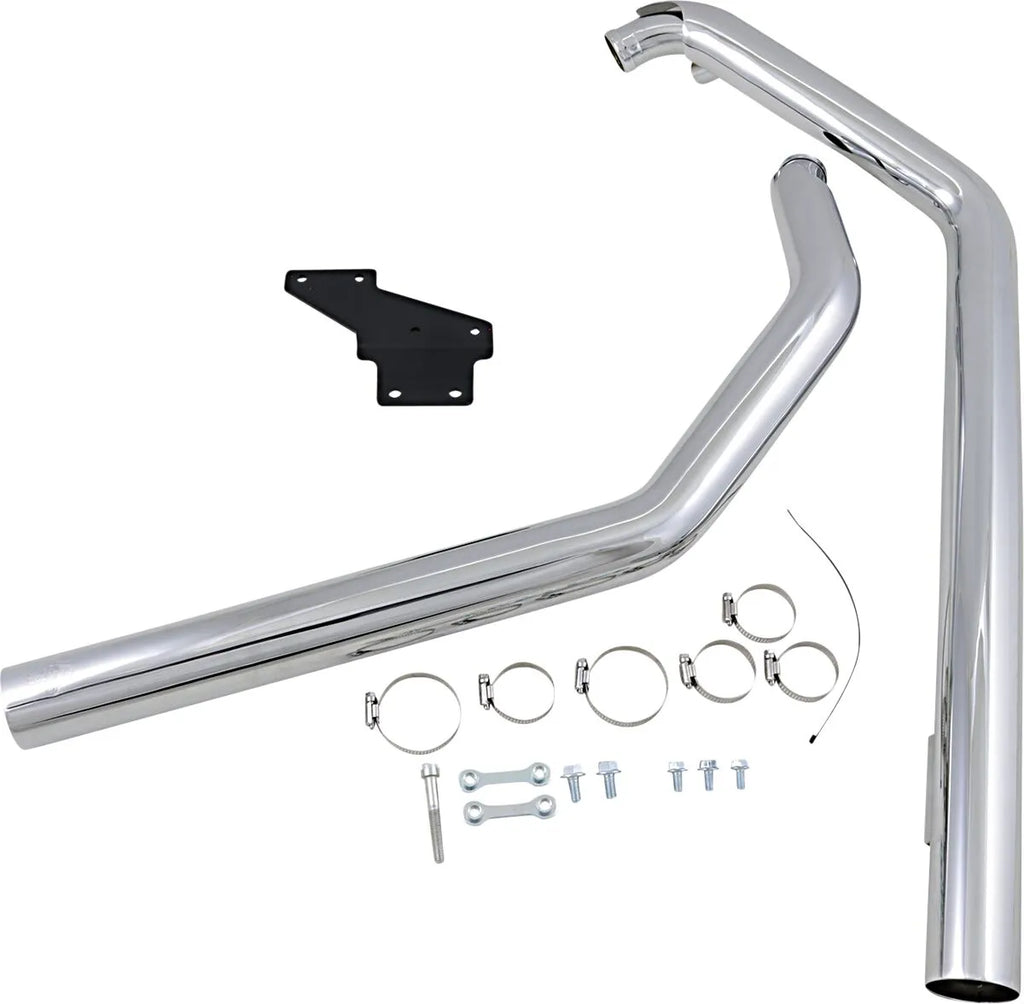 Straightshots-Auspuffanlage verchromt für Harley Davidson Softail