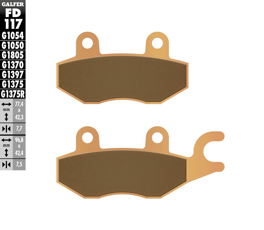 Pastillas De Freno Sinterizadas HH Para Kawasaki Z125 19-24