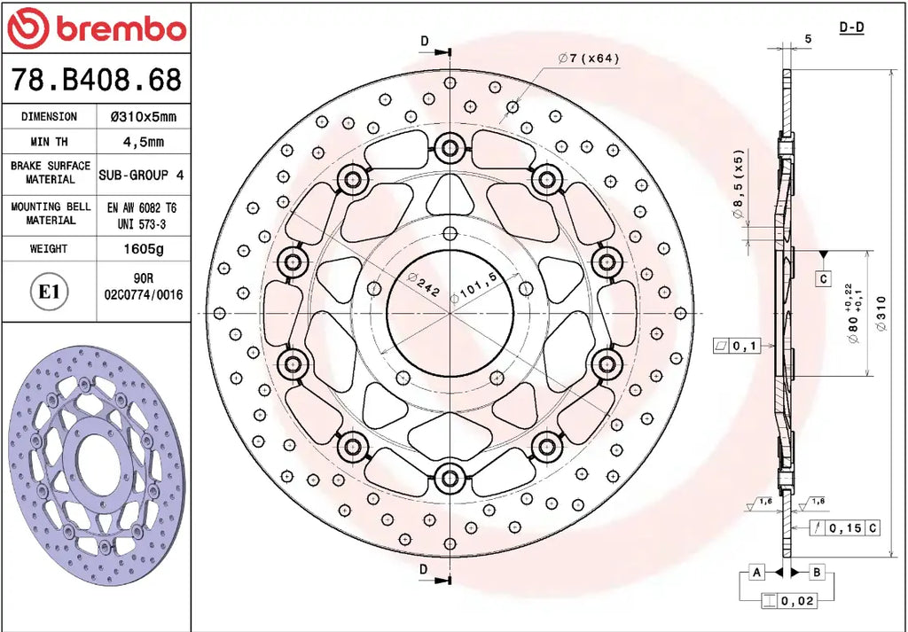 Brake disc Serie Oro Prime Line for MV Agusta