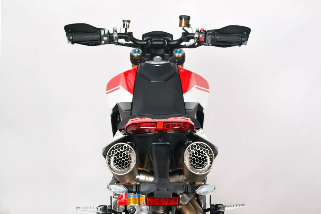 Grid-O Double Slip-On Muffler For Ducati Hypermotard 950 SP ABS 19-21, Hypermotard 950 SP ABS RVE Graffiti Livery 21-24