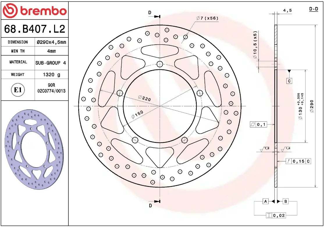 Gold Series Fixed Brake Disc for Kawasaki