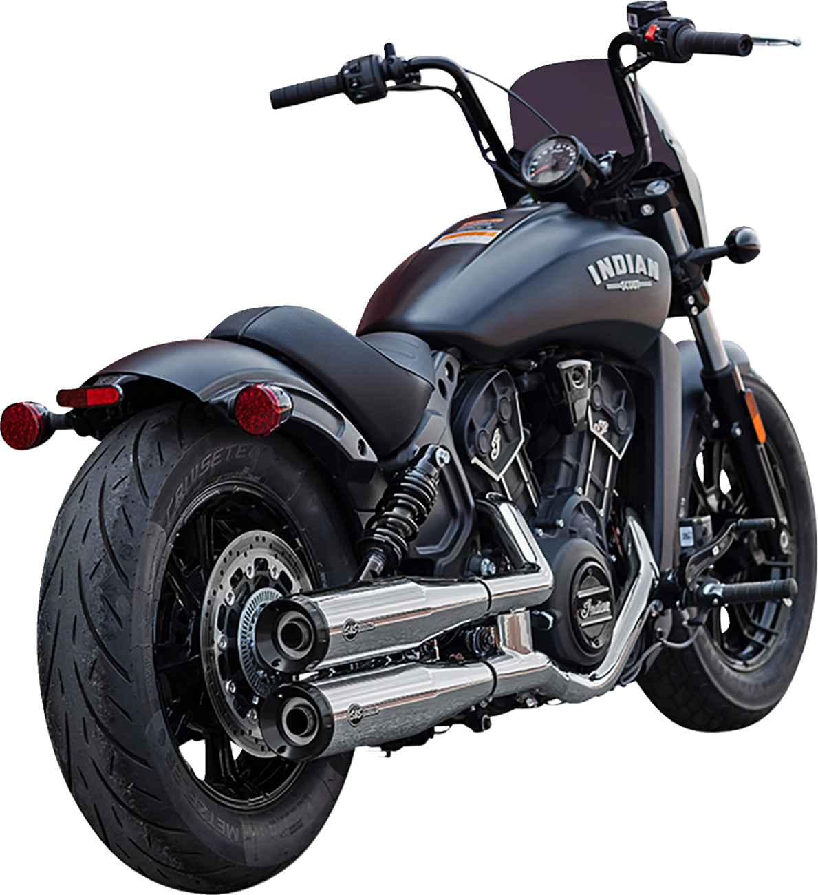 Silenciadores Slip-On Grand National Cromo Para Indian