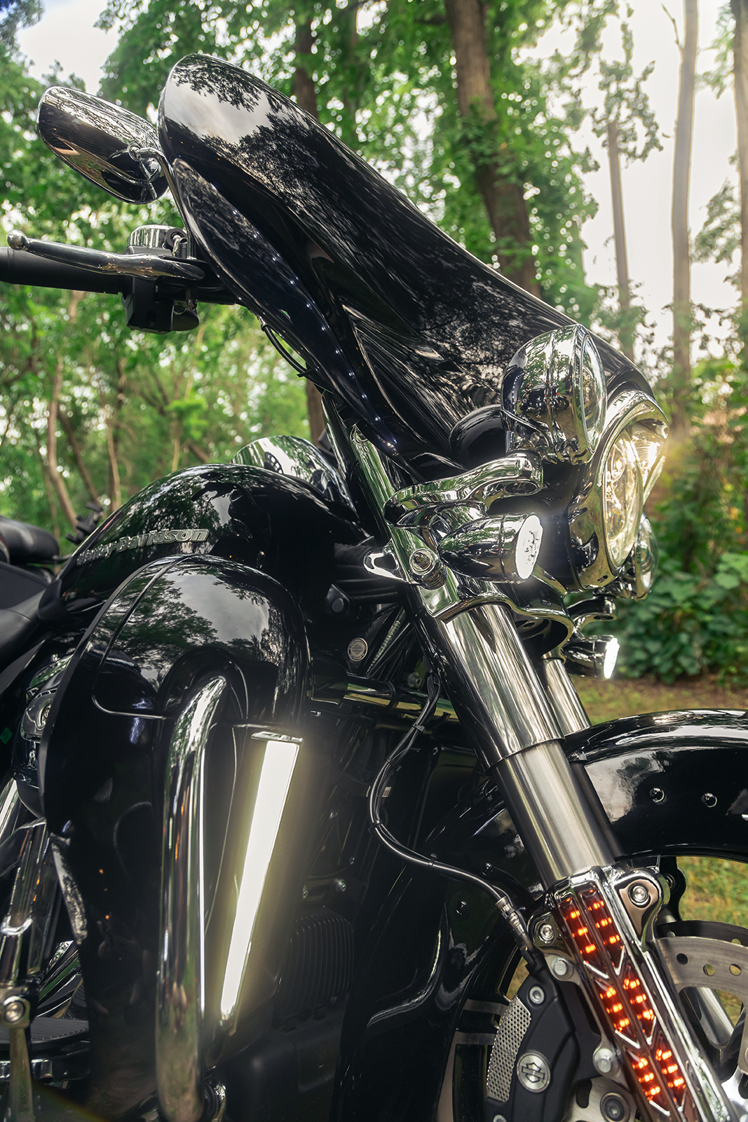 Fang® Lights for Lower Carenado Chrome pour Harley Davidson