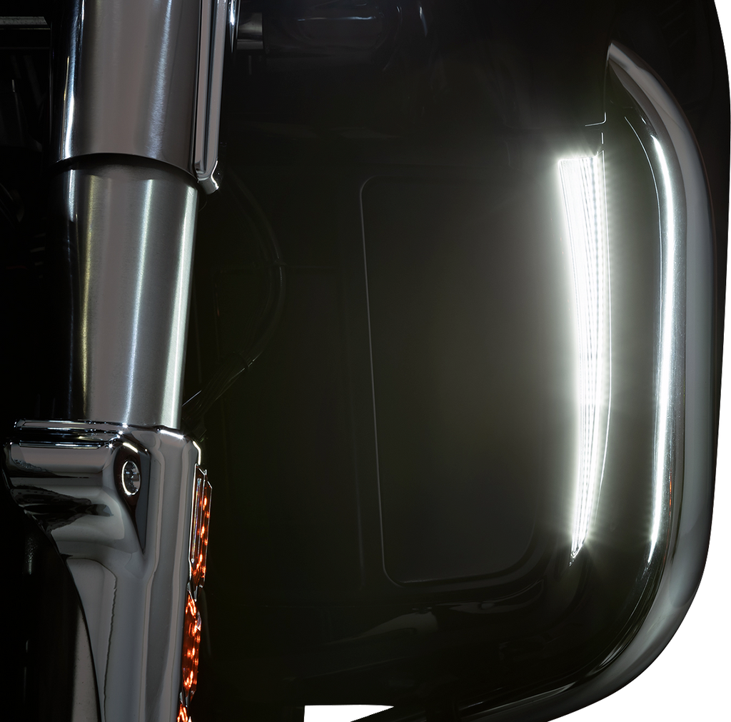 Fang® Untere Verkleidungslichter Schwarz für Harley Davidson