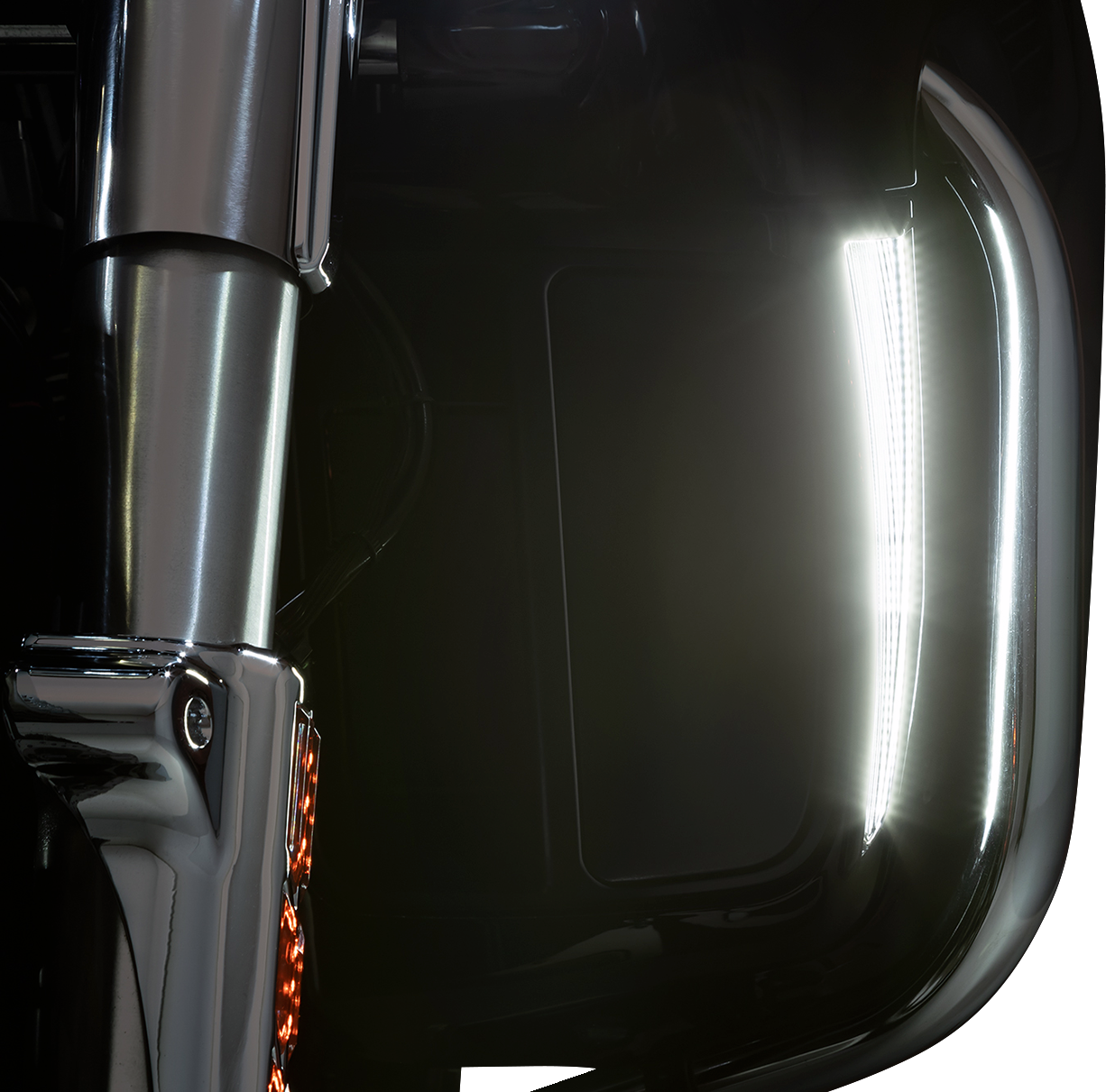 Fang® Untere Verkleidungslichter Schwarz für Harley Davidson