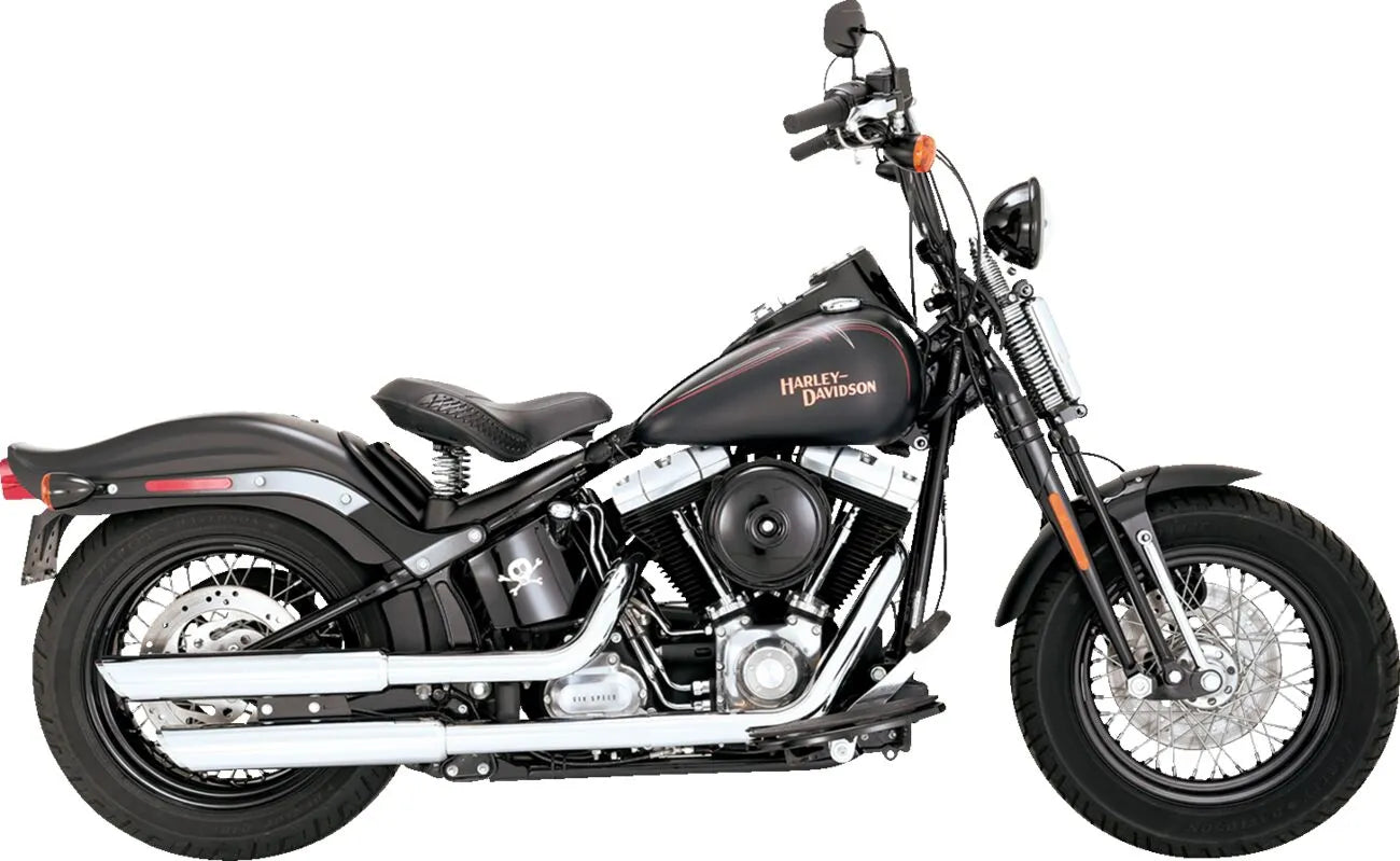 Verchromte 3" Twin Slash Slip-On Schalldämpfer für Harley Davidson