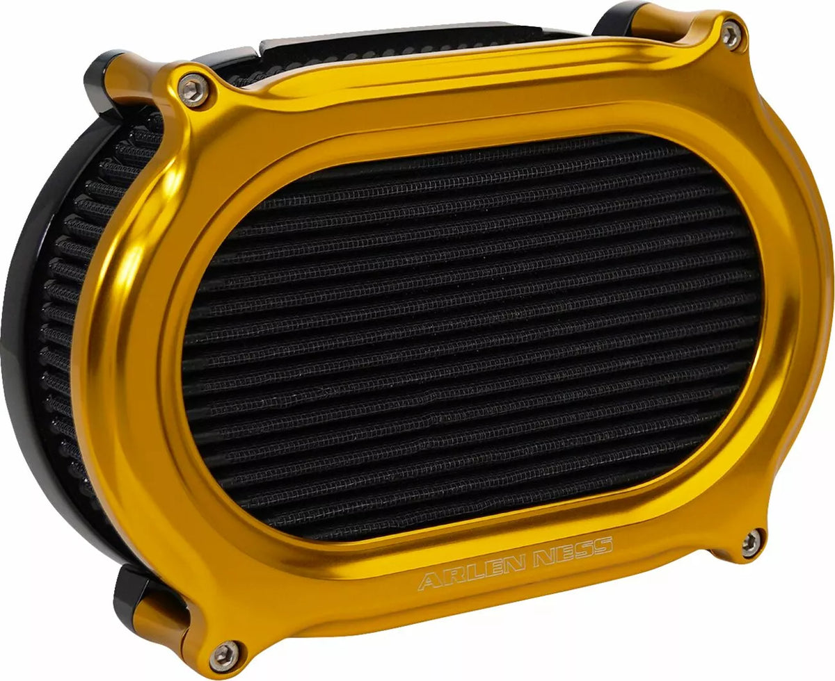 Kit Filtro De Aire Stage II Oval Performance Dorado Para Harley Davidson