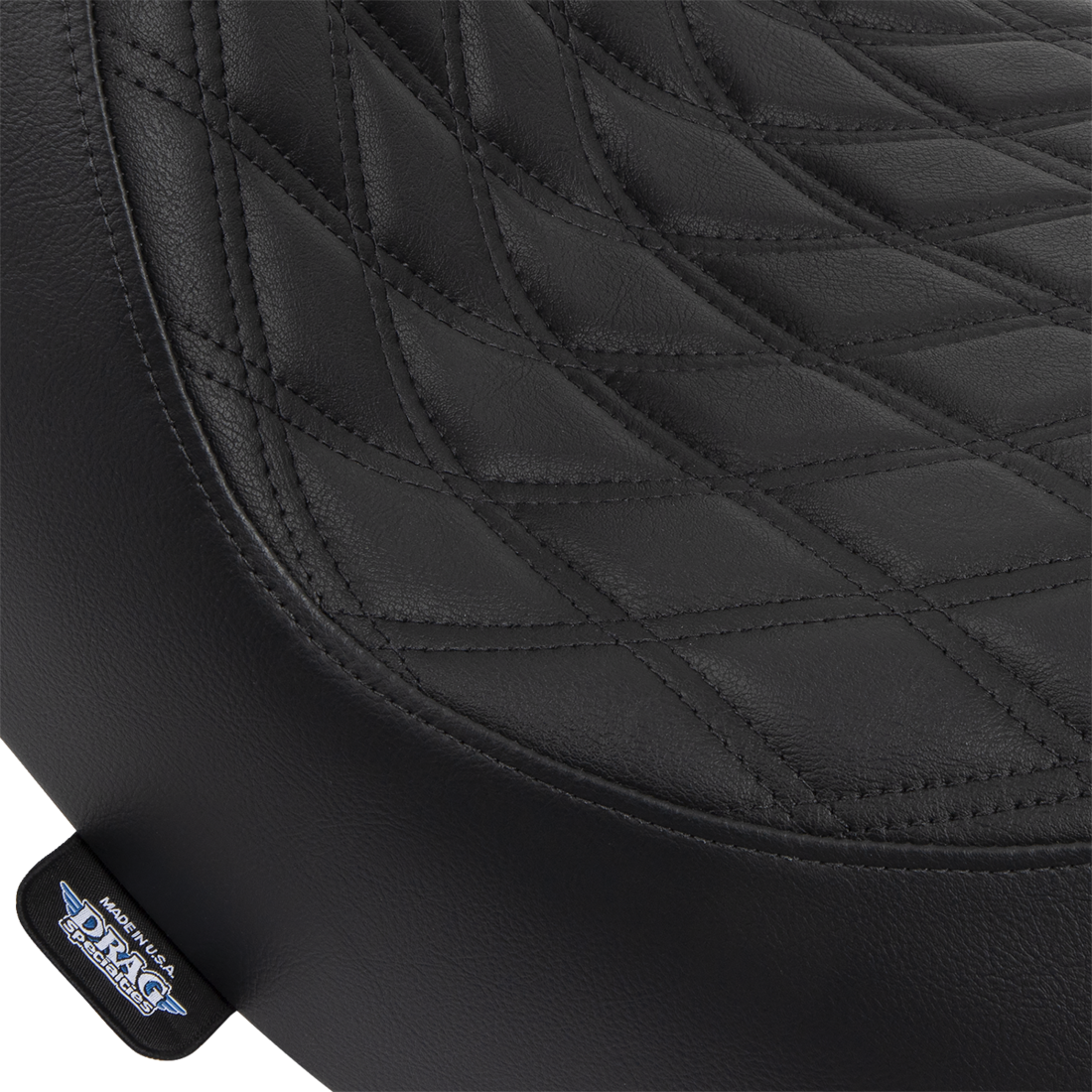 Asiento Individual Doble Diamante, Hilo Negro Para Harley Davidson