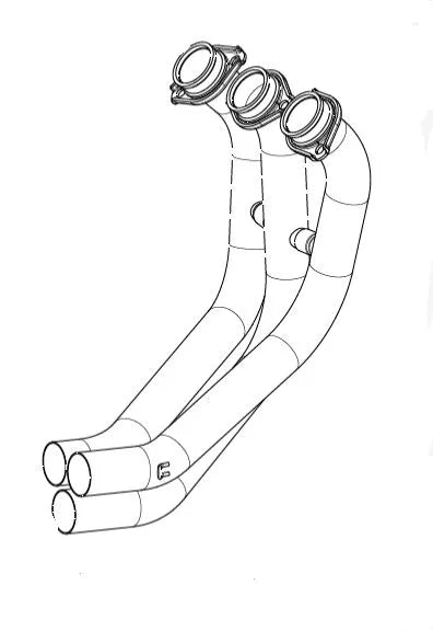 Tubo colector para moto