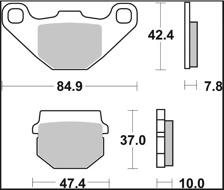 Ceramic brake pad for Adly (Hercules), Kreidler, Peugeot, Suzuki