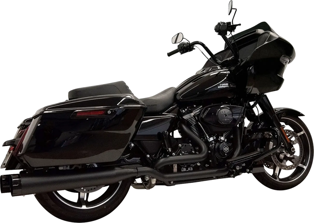 Silenciadores 4.5" Negros Con Tapa Negra Para Harley Davidson FLH 95 En Adelante