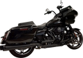 4,5" schwarze Schalldämpfer mit schwarzer Endkappe für Harley Davidson FLH 95 und höher