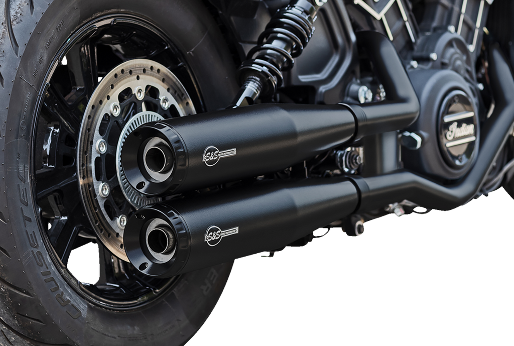 Silenciadores Slip-On Grand National Guardián Negro Para Indian