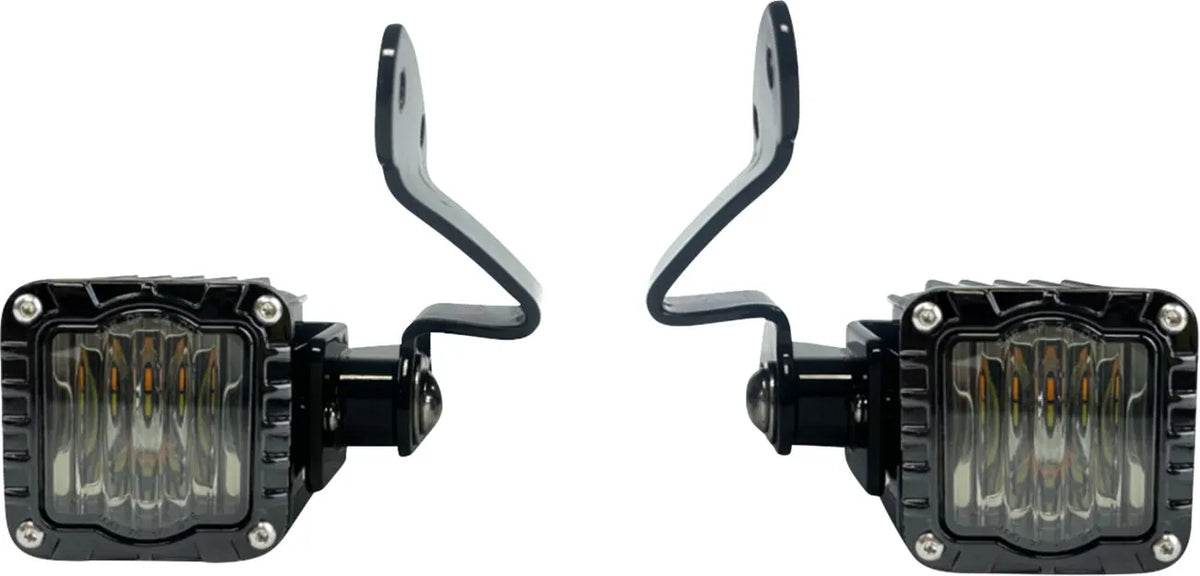 Shark Demon Weiß/Amber LED-Frontblinker für Harley Davidson