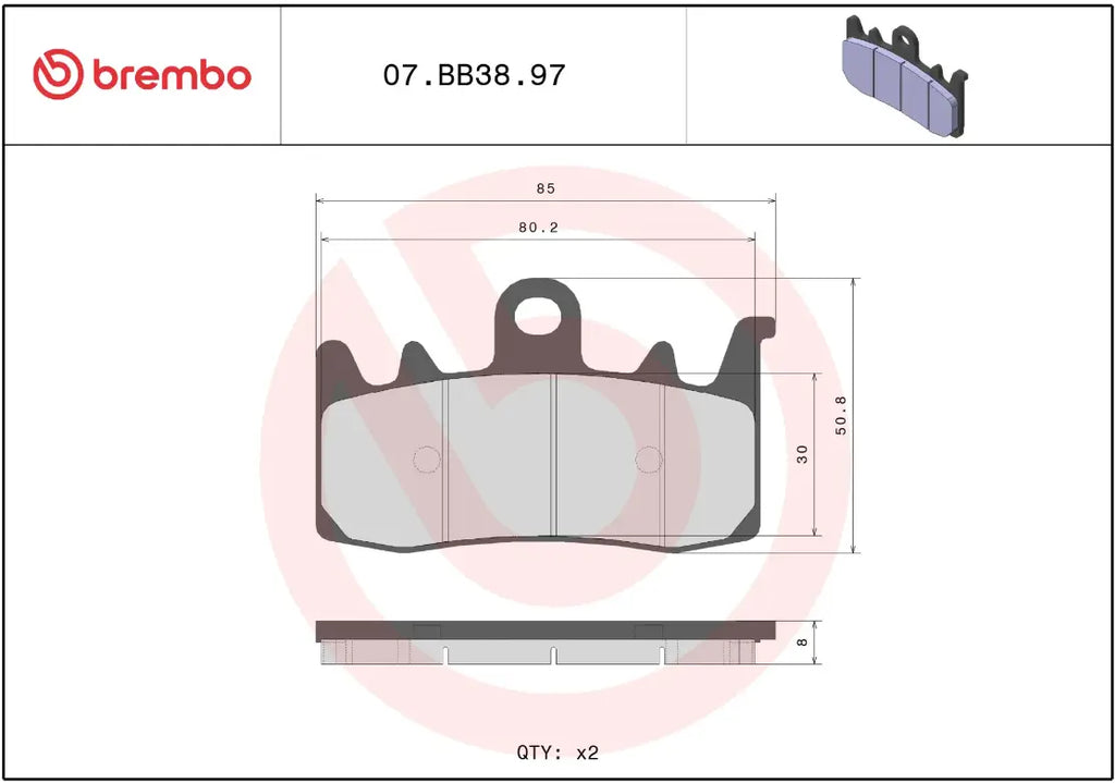 Pastilla de freno metal sinterizado para moto offroad