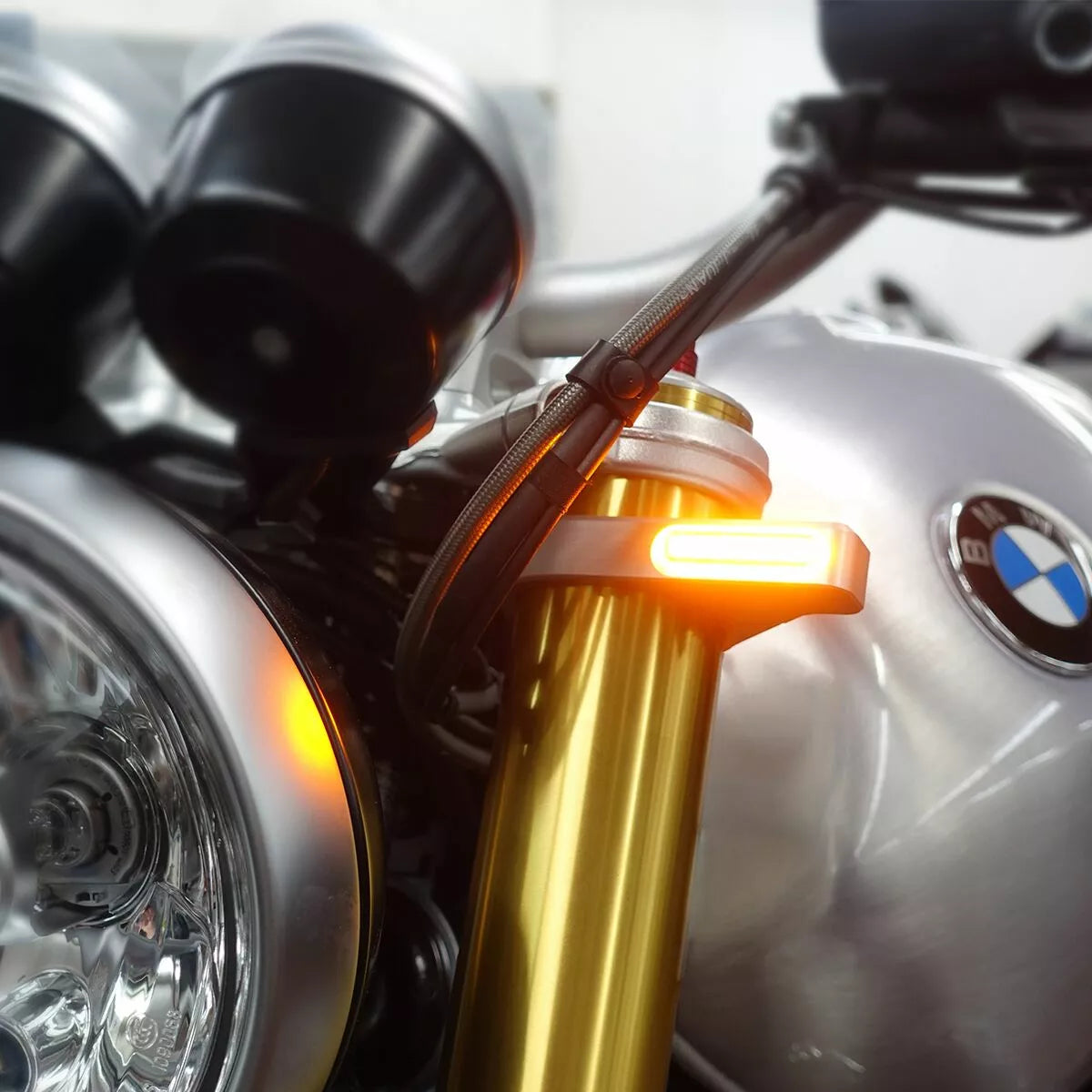 LED Turn Signals For Forks 54-56 mmECE Approved