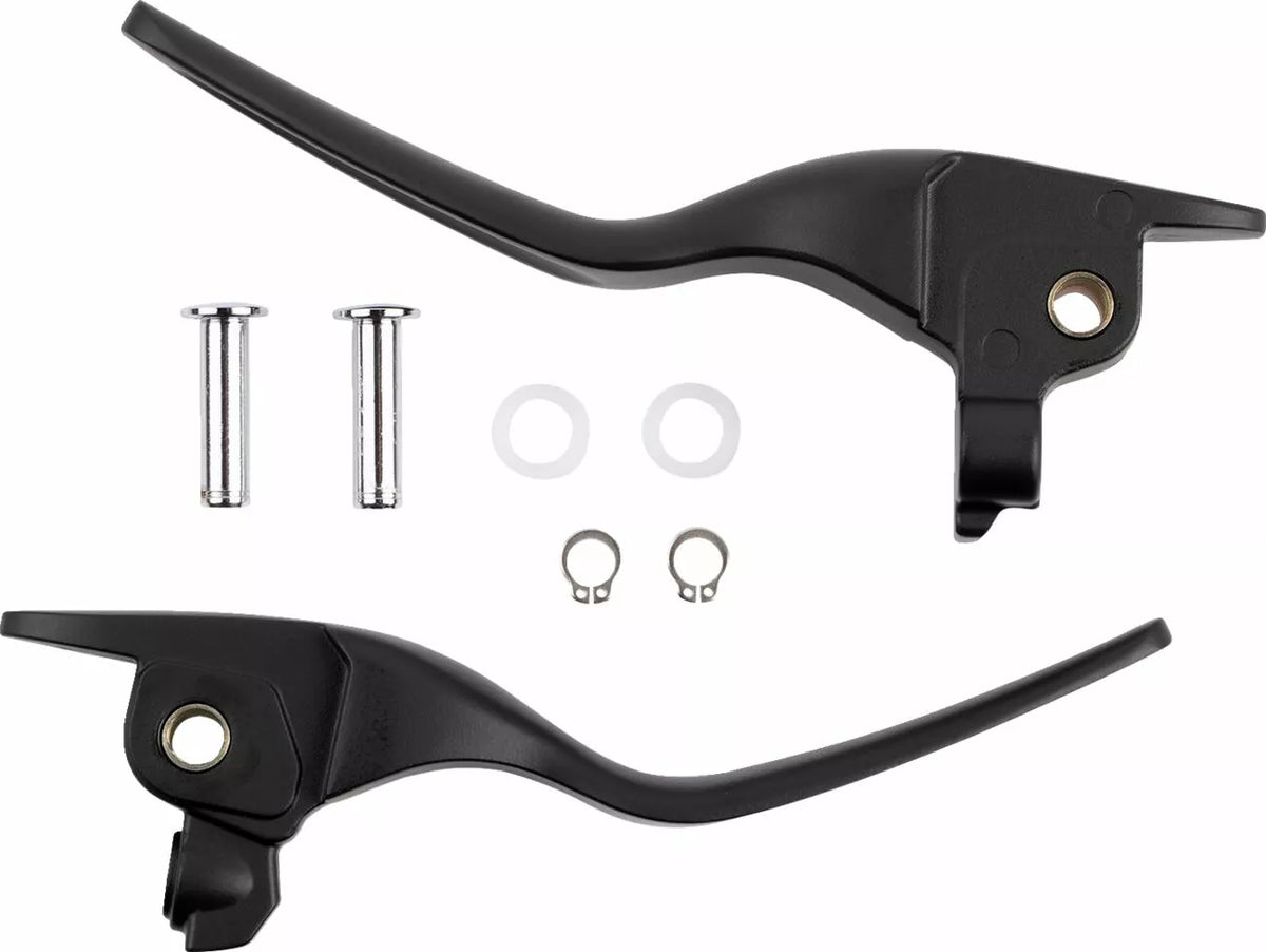 Set De Manetas Custom Negro Brillante Para Harley Davidson