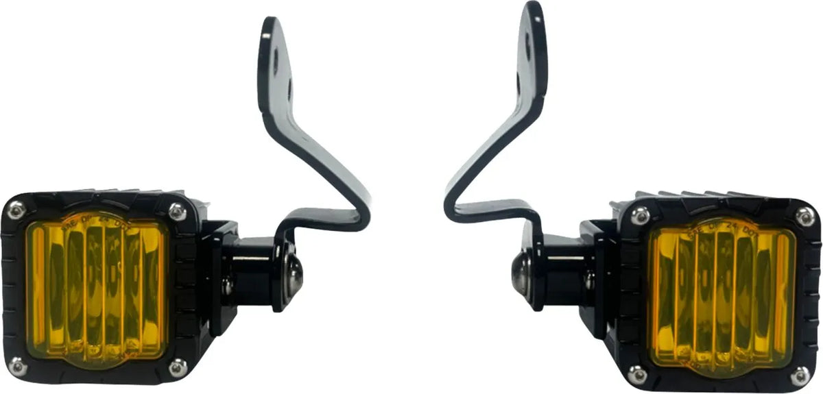 Intermitentes Delanteros Led Shark Demon Amarillo Para Harley Davidson