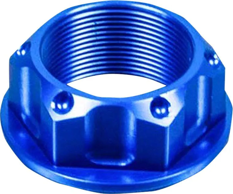 Blue Aluminum Top Triple Clamp Nut for Kawasaki and Triumph