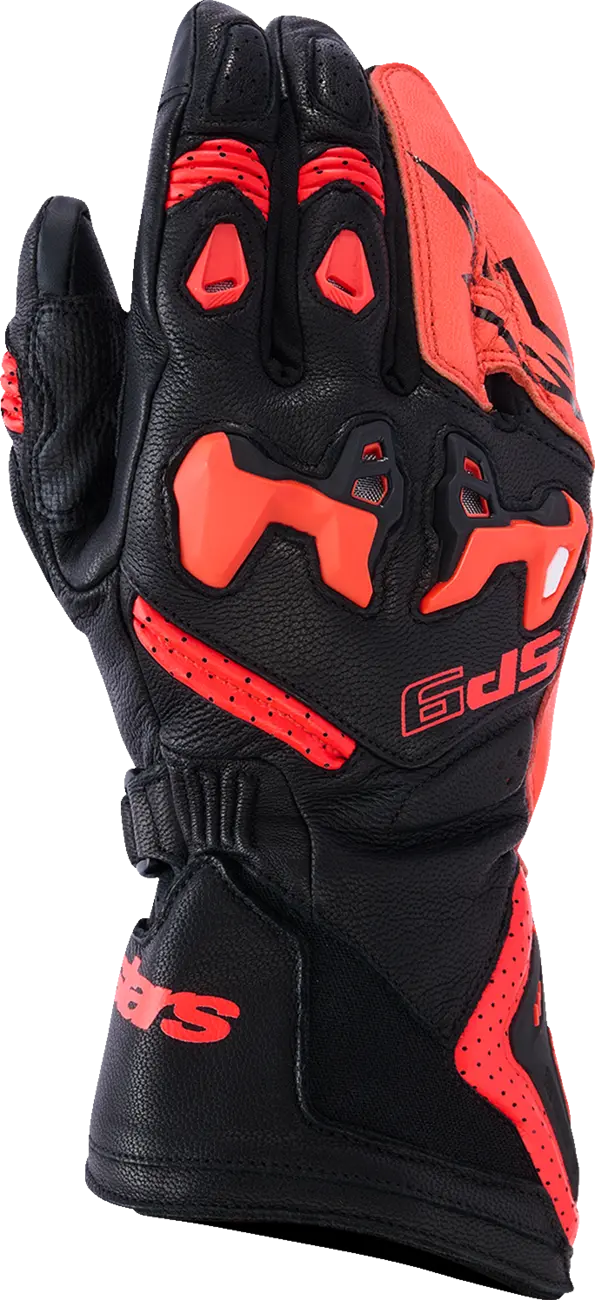 Guantes moto homologados SP-9  SP-9 BLACK/RED FLUO M