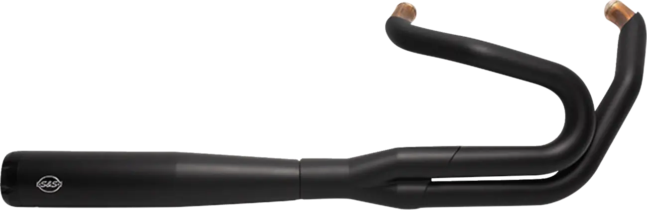 Sistema de escape negro 2 en 1 Super Street para Harley Davidson